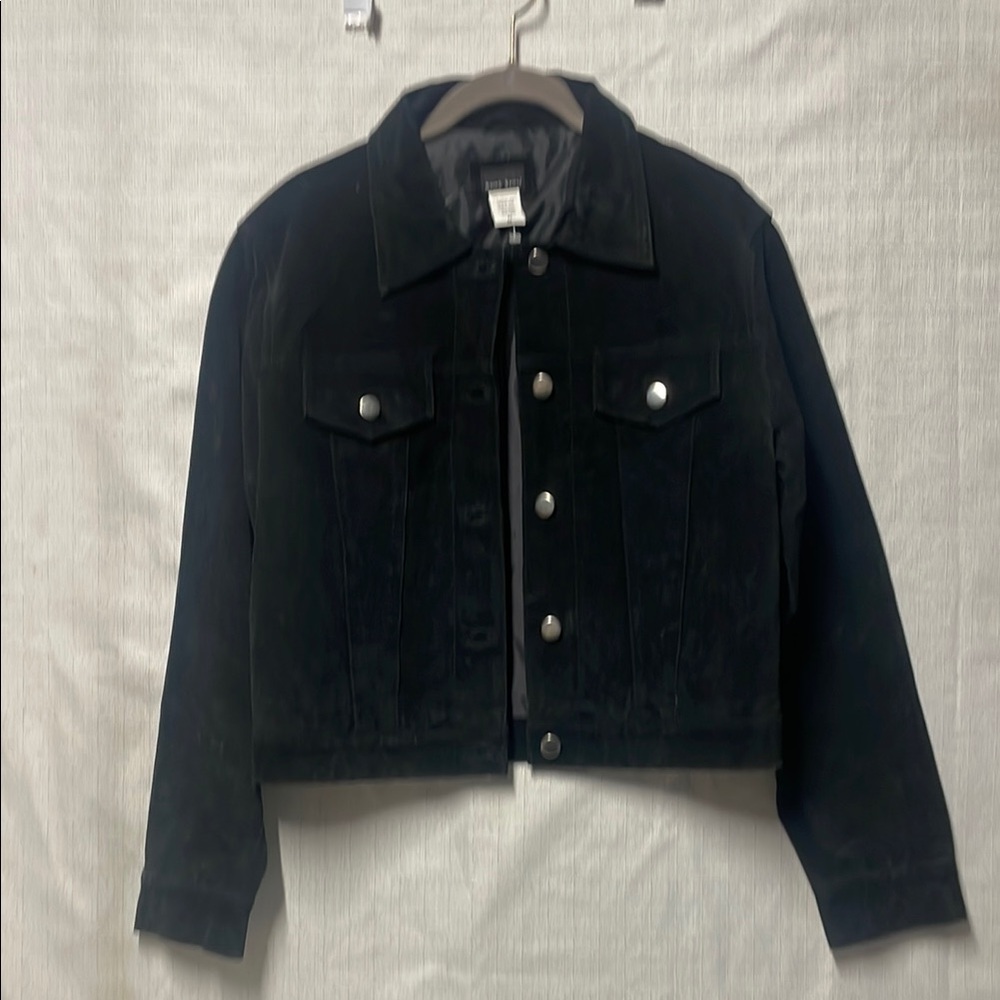 Sans Souci Black Cropped Jean Jacket